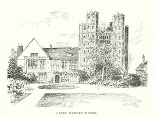 Torre de Layer Marney (litografia) de Duncan Moul
