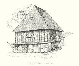 Antiga Câmara Municipal, Fordwich (litografia) de Duncan Moul