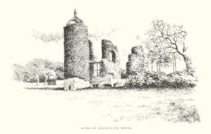 Ruínas da casa de Brambletye (litografia) de Duncan Moul