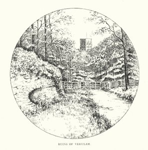 Ruínas de Verulam (litografia) de Duncan Moul