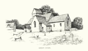 Igreja de Sarratt (litografia) de Duncan Moul