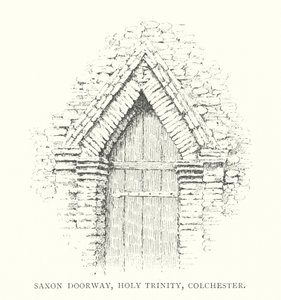 Porta Saxónica, Holy Trinity, Colchester (litografia) de Duncan Moul