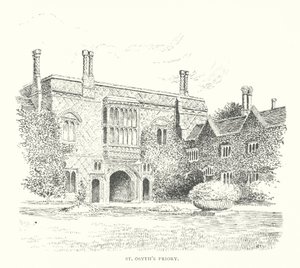Priorado de St Osyth (litografia) de Duncan Moul