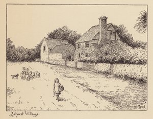 Sussex: Aldeia de Ashurst (litografia) de Duncan Moul