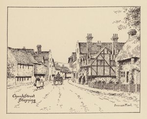 Sussex: Church Street, Steyning (litografia) de Duncan Moul