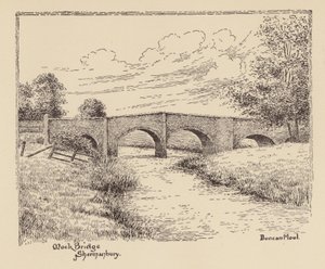 Sussex: Mock Bridge, Shermanbury (litografia) de Duncan Moul