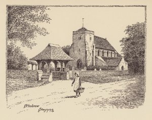 Sussex: St Andrew, Steyning (litografia) de Duncan Moul