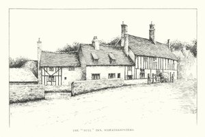 The "Bull" Inn, Wheathampstead (litografia) de Duncan Moul