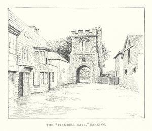 O "Fire-Bell Gate", Barking (litografia)