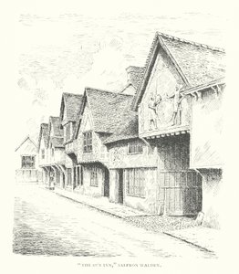 "The Sun Inn", Saffron Walden (litografia) de Duncan Moul
