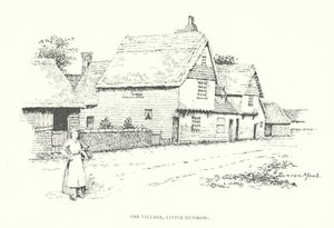 The Village, Little Dunmow (litografia) de Duncan Moul