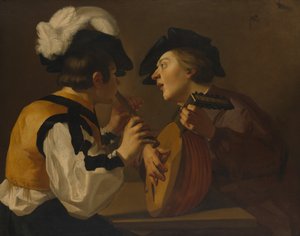 Dois músicos, século XVII. de Dutch