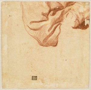 Estudo de cortinas (verso) de Dutch 17th Century
