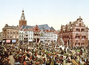 Grote Markt, Nijmegen, Holanda, pub.c. 1900