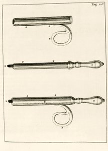 Uma variedade de seringa abcessos, a partir dos exercícios práticos para curar método por Frederic Dekkers, 1694 de Dutch School