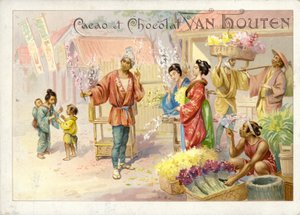 Vendedores de flores chinesas
