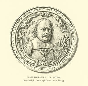 Medalha comemorativa do almirante Michiel de Ruyter de Dutch School