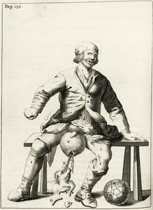Drenagem do fluido do Hidrocelo do escroto, a partir dos exercícios práticos para curar método por Frederic Dekkers, 1694