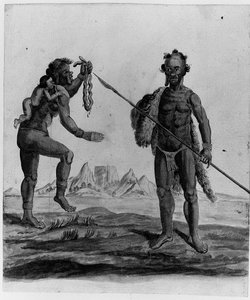 Desenho de um álbum de nativos do Brasil, África, Pérsia e Índia Oriental (w - c no papel) (ver também 1814662-5) de Dutch School
