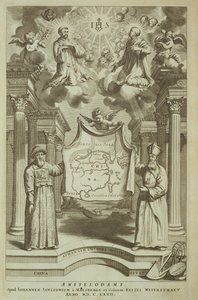 Frontispício para a China Ilustrado por Athanasius Kircher (1601-80) 1667 de Dutch School