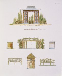 Decorações de jardim, de Magazine of Garden Gems, de G. van Laar, publicadas em 1802 (ver também 172967) de Dutch School