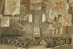 Grande Salão do Binnenhof, Haia, Holanda de Dutch School