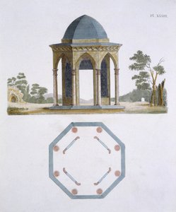 Ilustração da revista de gemas de jardim por G Van Laar, 1802 de Dutch School