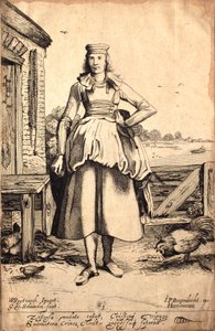 Donzela de Zijpe (gravura e gravura) de Dutch School