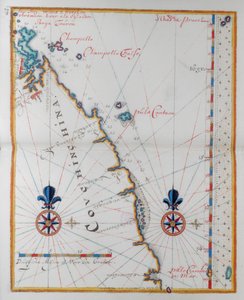Mapa de Cochin-China, Ásia. de Dutch School