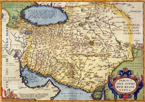 Mapa da Pérsia, do Theatrum Orbis Terrarum, pub. por Abraham Ortelius (1527-98) Antuérpia, c.1590