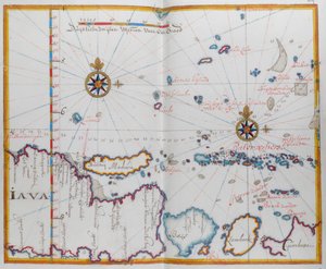 Mapa das Ilhas de Java; Madura; Bali e outras ilhas. de Dutch School