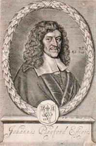 Retrato de John Playford (1623-86) gravado por Frederick Hendrick van Hove (c.1628-98) (gravura) de Dutch School