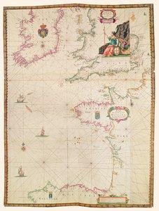 As costas da França, Inglaterra e Irlanda, da Coleção de Mapas Marinhos Holandeses