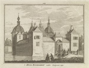 Vista do Castelo de Endegeest, Oegstgeest, Holanda de Dutch School