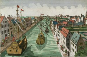 Vista, de, a, Kettel, portão, em, delft de Dutch School