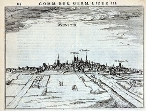 Vista da cidade de Munster, de Rerum Germanicarum, por P. Bertin, Amsterdã 1616 de Dutch School
