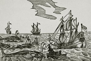 Navios baleeiros, de Jacob Segersz van der Brugge