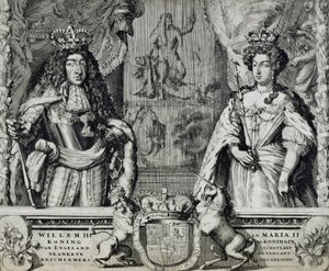 Guilherme III (1650-1702) e Maria II (1662-94), c.1688-94 de Dutch School