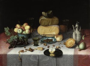Natureza morta com queijo, c. 1615 de Dyck