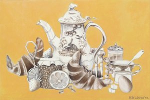 Café da manhã, 1993 (acrílico sobre papel)