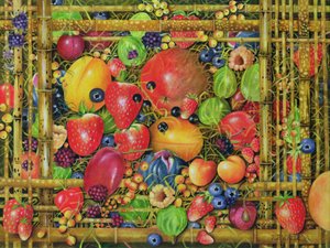 Fruta em Bamboo Box, 1999 (acrílico sobre tela)