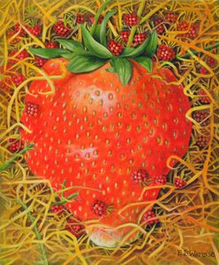 Morango em palha, 1998 (acrílico sobre tela)