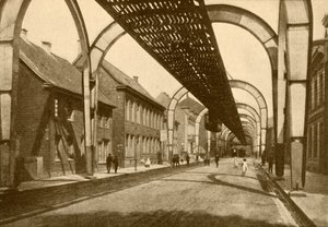 Um sistema Mono-Rail de suspensão elétrica, 1930. de ENA