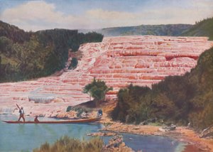 Beleza liberada dos novos terraços cor de rosa da Nova Zelândia antes de sua destruição total, c1935