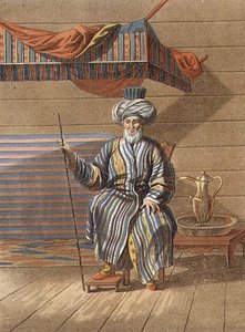 Ancião Tártaro, gravado por Yegor Skotnikoff (1782-1843) (litho) de E. (after) Karnejeff