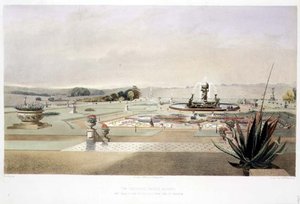 The Parterre, Castle Howard, pub. de Thomas McLean (litho) de E. Adveno Brooke