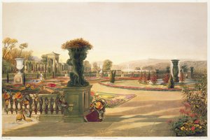 O Parterre, Trentham Hall Gardens, pub. por Thomas McLean