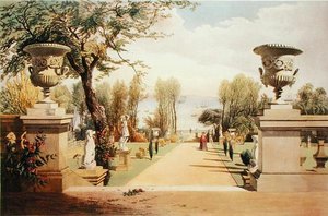 Vista nos Jardins, Westfield House, Isle of Wight, de 