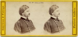 Nathaniel Prentice Banks (1816-94), político norte-americano e general do exército da União (foto estéreo)