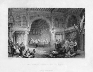 Interior de um palácio mourisco, Argel, Argélia, 1839